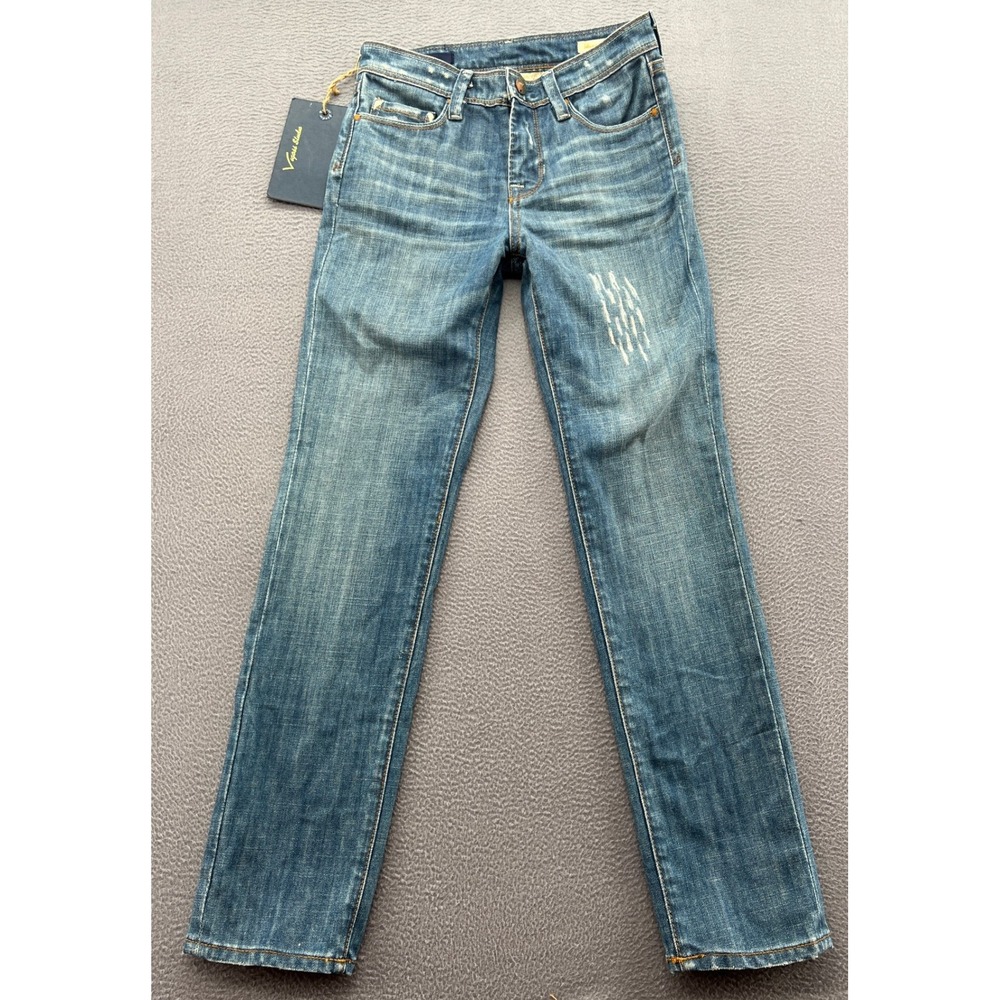 Vigoss Studio Jeans Women's Size 14 Blue Angelina Skinny Stretch Distressed